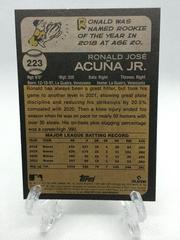 Back Of Card | Ronald Acuna Jr Baseball Cards 2022 Topps Heritage