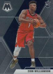 Zion Williamson [Red Jersey Variation] Basketball Cards 2019 Panini Mosaic Prices
