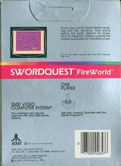 Back Cover | Swordquest Fireworld Atari 2600