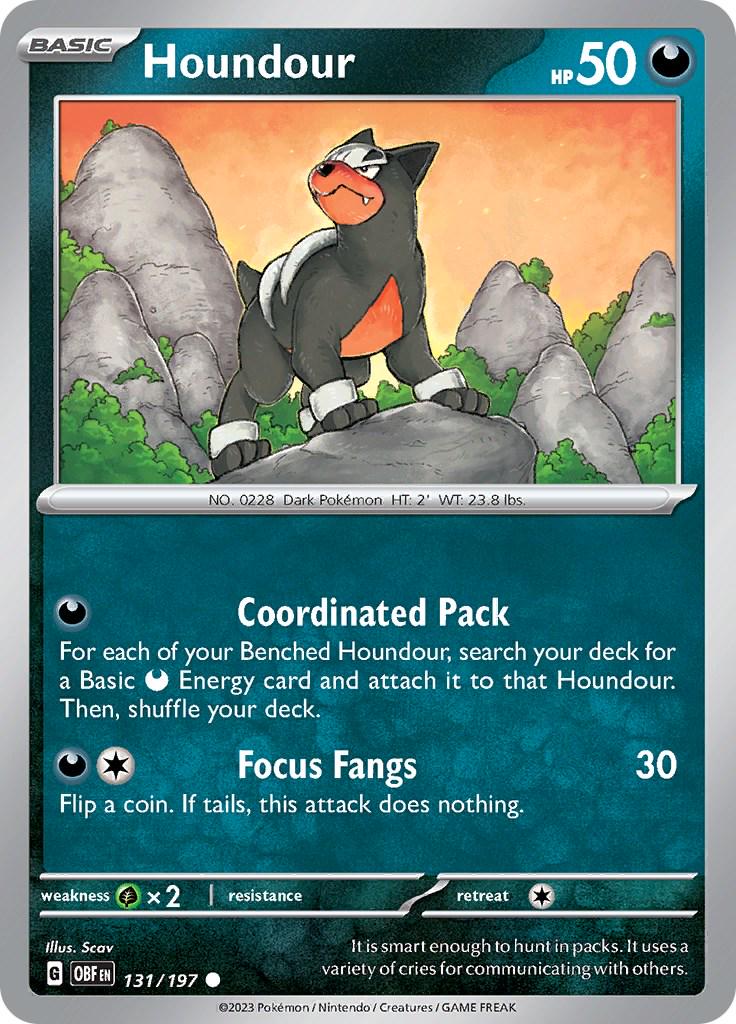 Houndour #131 Pokemon Obsidian Flames