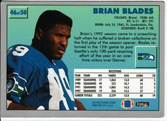 Back | Brian Blades Football Cards 1993 Fleer Fruit O Loom