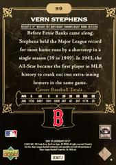 Rear | Vern Stephens Baseball Cards 2007 SP Legendary Cuts