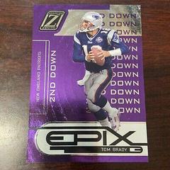 Tom Brady [Purple - 2nd Down] #E-24 Football Cards 2005 Panini Donruss Zenith Epix Prices