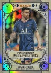 Lionel Messi #PF-7 Soccer Cards 2021 Topps Merlin Chrome UEFA Prophecy Fulfilled Prices