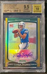 Matthew Stafford [Gold Refractor Autograph] Football Cards 2009 Bowman Chrome Prices