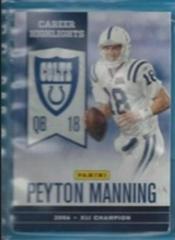 PEYTON MANNING #7 Football Cards 2012 Panini Super Bowl XLVI Career Highlights Prices