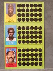 Dave Parker, Cesar Cedeno, Ivan DeJesus #59, 77, 94 Baseball Cards 1981 Topps Scratch Offs Prices