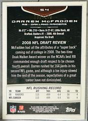 Back Of Card /199 | Darren McFadden [Blue] Football Cards 2009 Bowman Draft