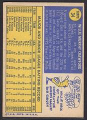 Back | Willie Crawford Baseball Cards 1970 Topps