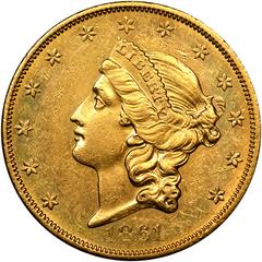 1861 O [PROOF] Coins Liberty Head Gold Double Eagle Prices