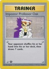 Imposter Professor Oak [1st Edition] Pokemon Base Set Prices