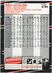 Back | Rex Hudler Baseball Cards 1988 Fleer Update