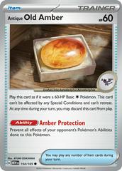 Antique Old Amber #154 Pokemon Scarlet & Violet 151 Prices