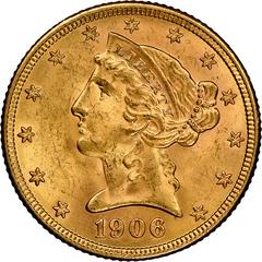 1906 D Coins Liberty Head Half Eagle Prices