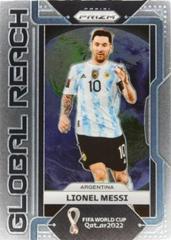 Lionel Messi #10 Soccer Cards 2022 Panini Prizm World Cup Global Reach Prices