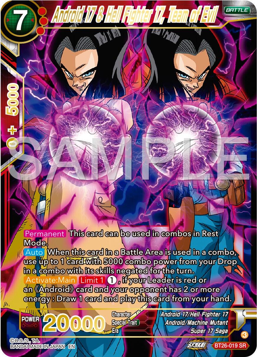 Android 17 & Hell Fighter 17, Team of Evil [Foil] BT26-019 Dragon Ball Super Ultimate Advent