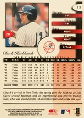 Rear | Chuck Knoblauch Baseball Cards 1998 Donruss