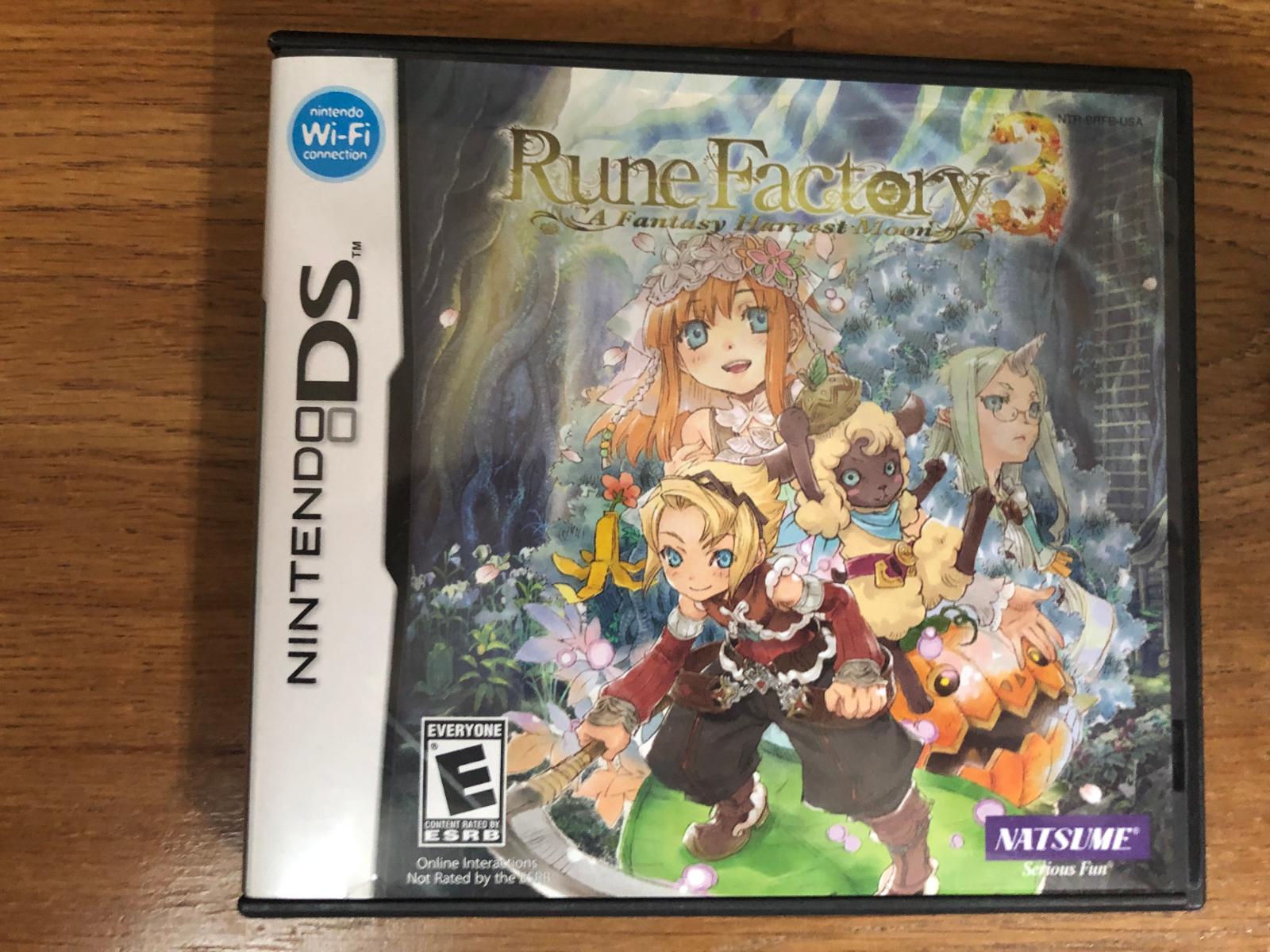 Rune Factory 3 A Fantasy Harvest Moon Item Box And Manual Nintendo Ds