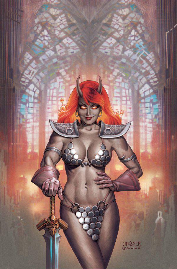 Red Sonja / Hell Sonja [Linsner Virgin] #1 (2022) Comic Books Red Sonja / Hell Sonja