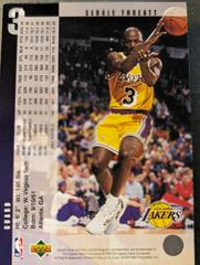 Sedale Threatt Rear | Sedale Threatt Basketball Cards 1994 Upper Deck Special Edition
