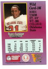 Barry Sanders #106 1991 Wild Card College Draft | Barry Sanders Football Cards 1991 Wild Card College Draft Picks