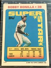 Bobby Bonilla, Pendleton , Griffey Baseball Cards 1990 Topps Stickercard Prices