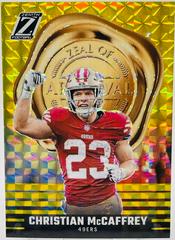 Christian McCaffrey [Gold] #12 Football Cards 2023 Panini Zenith Zeal of Approval Prices