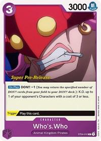 Who's.Who [Super Pre-release] ST04-010 One Piece Starter Deck 4: Animal Kingdom Pirates