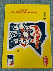 Win! Twins Baseball Cards 1987 Fleer Team Stickers Prices