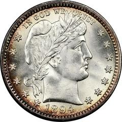 1894 [PROOF] Coins Barber Quarter Prices