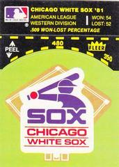 Chicago White Sox #NNA Baseball Cards 1982 Fleer Team Logo Stickers Prices