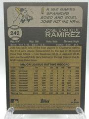 Back Of Card | Jose Ramirez Baseball Cards 2022 Topps Heritage
