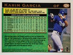 Rear | Karim Garcia Baseball Cards 1997 Topps Chrome