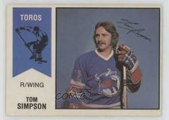 Tom Simpson #16 Hockey Cards 1974 O-Pee-Chee WHA Prices