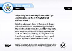 Back | Erling Haaland Soccer Cards 2022 Topps Now UEFA Champions League