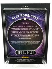 Back Of Card | Alex Rodriguez [Silver] Baseball Cards 2021 Panini Donruss Optic Mythical
