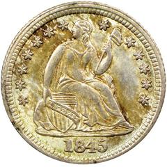 1845 [PROOF] Coins Seated Liberty Half Dime Prices
