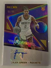 Jalen Green [Blue] Basketball Cards 2021 Panini Recon True Potential Signatures Prices