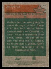 Back | Carlton Fisk Baseball Cards 2024 Topps Heritage Baseball Flashback
