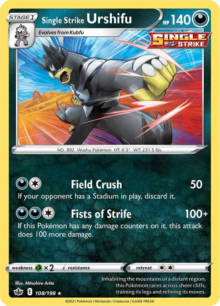 Single Strike Urshifu #108 Pokemon Chilling Reign