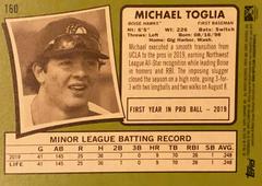 Rear | Michael Toglia Baseball Cards 2020 Topps Heritage Minor League