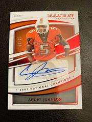 Andre Johnson [Ruby] #IC-AJO Football Cards 2022 Panini Immaculate Collegiate Champions Autographs Prices