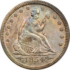 1854 [ARROWS PROOF] Coins Seated Liberty Quarter Prices