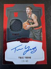 Trae Young [Autograph Jersey Red] #180 Basketball Cards 2018 Panini Dominion Prices