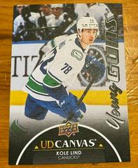 Kole Lind [Black] Hockey Cards 2021 Upper Deck UD Canvas Prices