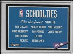 Back | James Worthy/Michael Jordan/Sam Perkins School Ties Basketball Cards 1992 Skybox School Ties