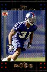 Aaron Ross #375 Football Cards 2007 Topps Prices