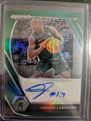 Joshua Langford [Prizms Green] Basketball Cards 2020 Panini Prizm Draft Picks Autographs Prices