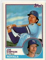 Joe Simpson #104T Baseball Cards 1983 Topps Traded Prices