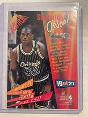 Back | Shaquille O'Neal Basketball Cards 1994 Stadium Club Beam Team
